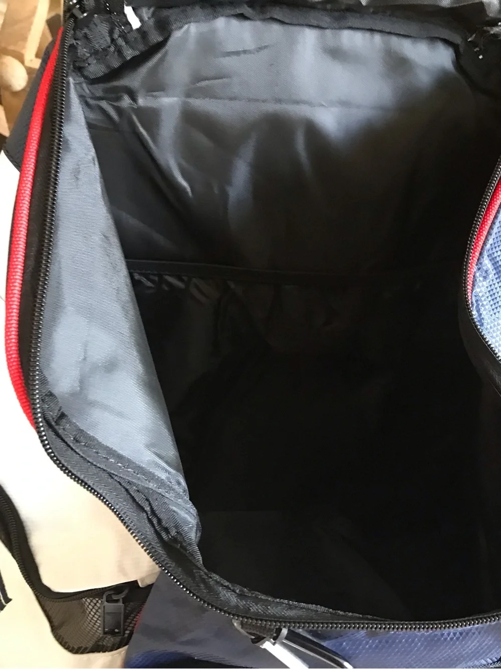 TYR White, Navy and Black Performance Backpack with Red Trim